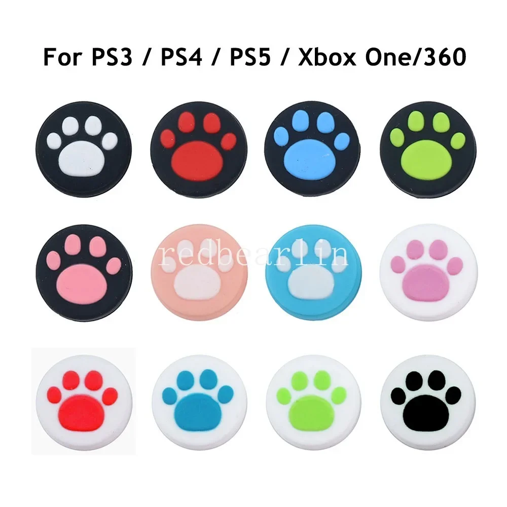 

500pcs Cat Paw Thumb Stick Grip Cap Joystick Cover Case For Sony PS5 PS4 PS3 Slim Xbox 360/One Series X/S Thumbstick