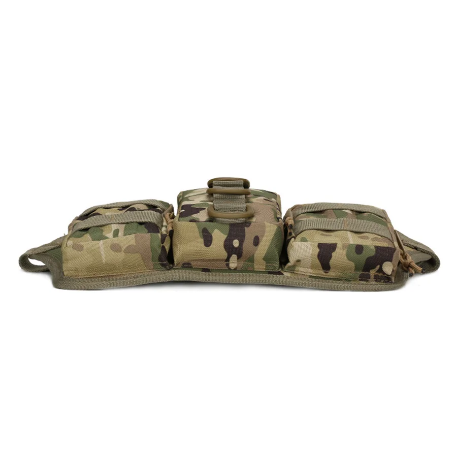 Triple small waist bag outdoor training camouflage waist bag training small waterproof mountaineering cycling bag 4