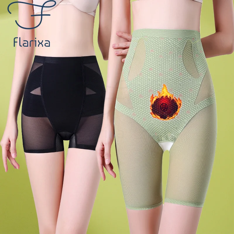 

Flarixa Waist Trainer Body Shaper High Waist Seamless Women Shorts Comfort Boxer Briefs Plus Size Slimming Underwear Boyshort