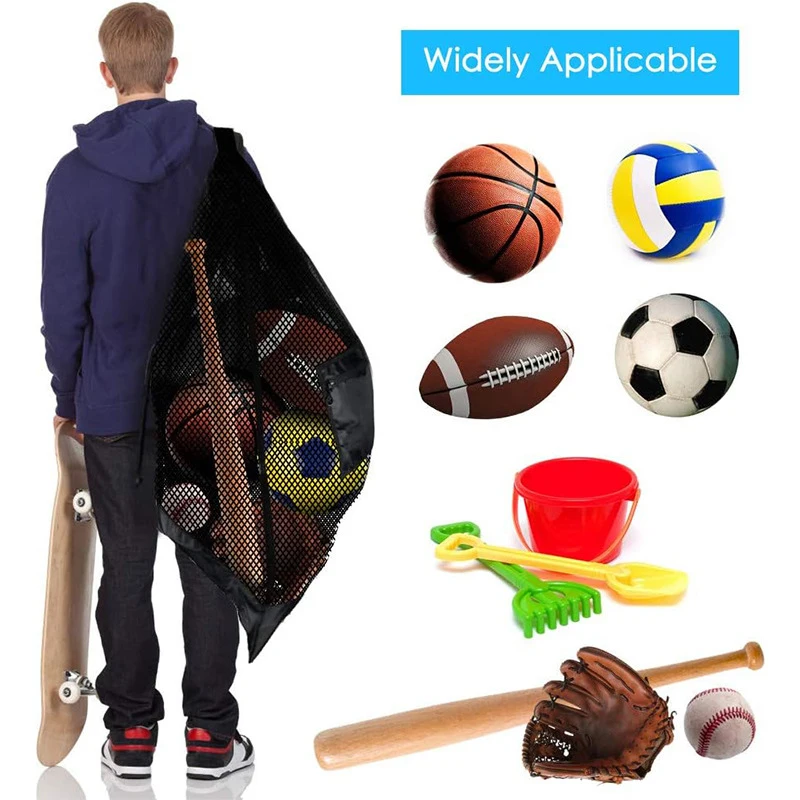 

Тяжелая Сетка для баскетбола, футбола, волейбола, мяча для регби, большая Сетчатая Сумка для мяча, сумка для мяча, сумка для хранения