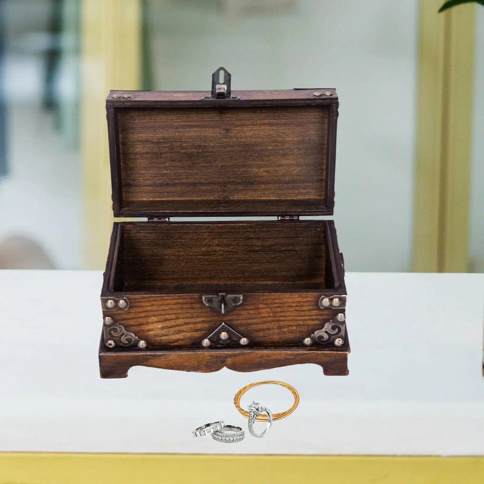 Wooden Storage Box Jewelry Box Creative Stable Handmade Easy to Use Small Wooden