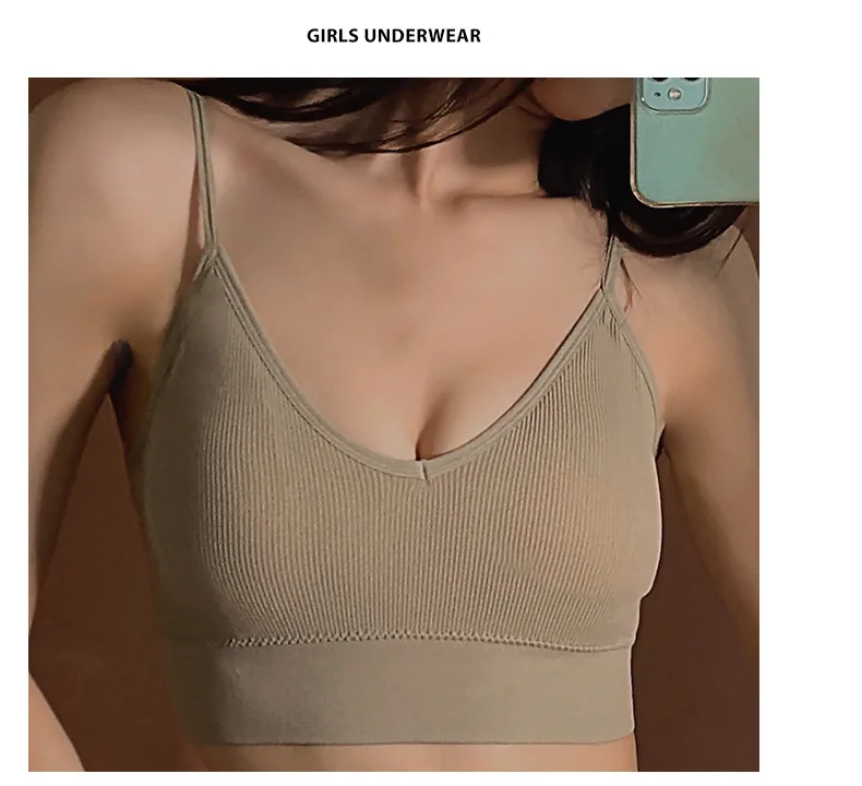 French Backless Push Up Underwear Set Women Sexy G-String Seamless Bralette Female Lingerie Soft Tank Crop Top Gym Sport_voghion.com