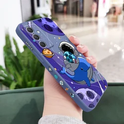 Star Astronaut Galaxy Phone Case Cover - Samsung A05 (Light Blue 1)