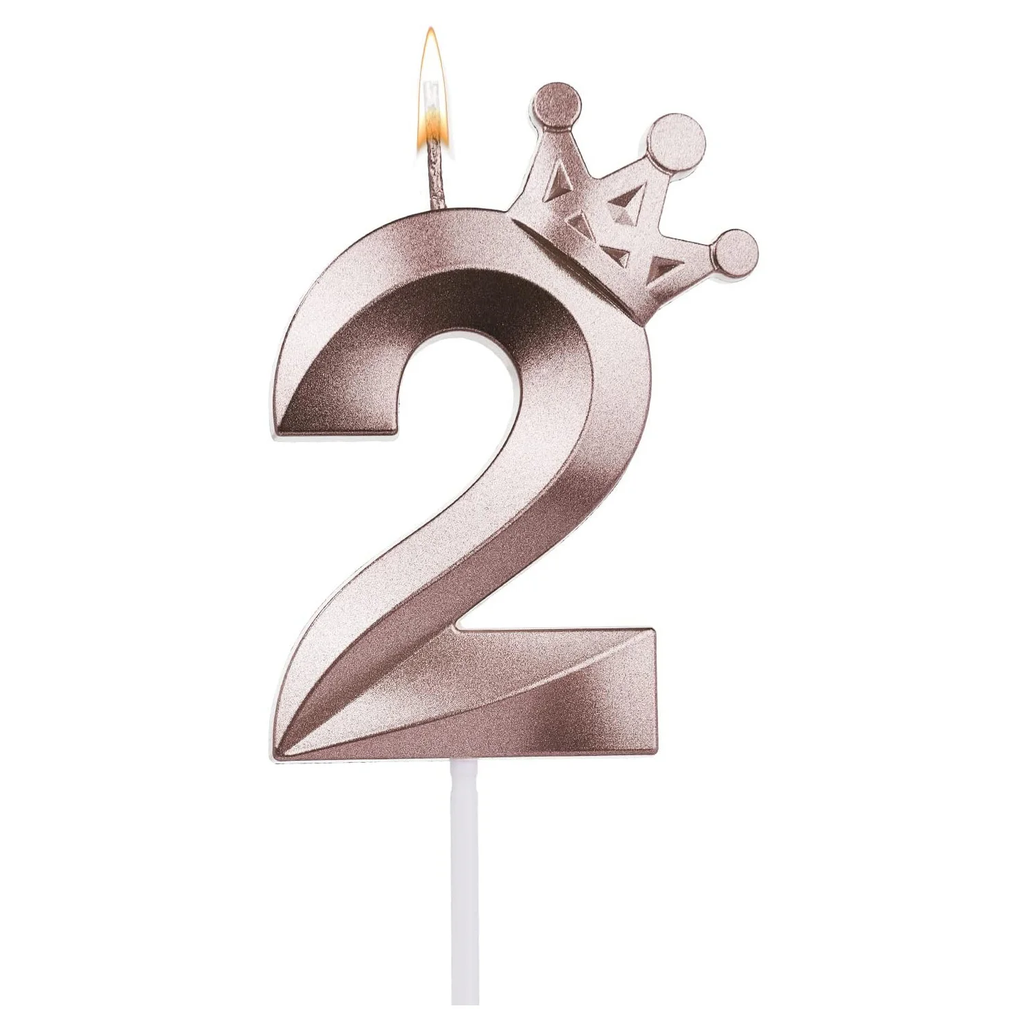 Geburtstagskerzen mit Ziffern, Geburtstagskuchen, große 3D-Zahlenkerze mit elegantem Krondekor für Partys, Hochzeitstag – Detail 11