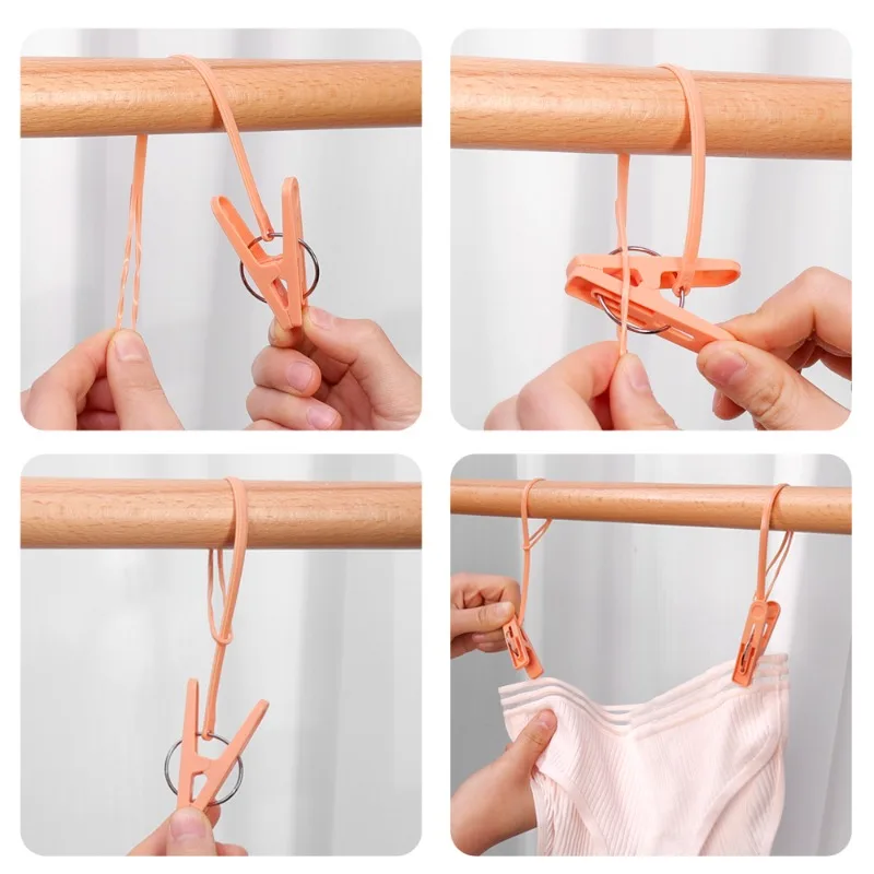 Windproof Clothespins 30/1PCS Plastic Laundry Clip Portable Bra Socks Hanger Hook Quilt Clothing Clip Hanging Rope Clothes Peg clothes pegs,clothespins with hooks,windproof clips