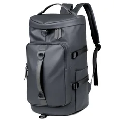 Multi - Function Black Travel Gym Backpack for Men & Women - Casual Outdoor Sports Crossbody & Shoulder Duffel Bag (Grey)