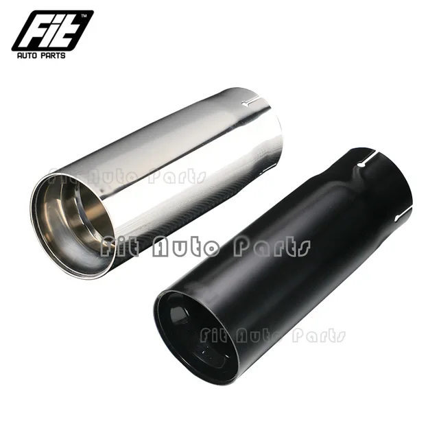 DQSMHY 車のマフラーチップユニバーサルカーボンファイバーステンレスシルバーエキゾーストパイプマフラーノズルデコレーション 1ペアステンレススチール  ユニバーサルデュアルパイプエキゾーストシステムマフラーカーエキゾーストチップパイプテールスロート (Size 1ペア ... DQSMHY 1 ペアカーステンレススチールユニバーサルデュアルパイプエキゾーストマフラーエキゾーストチップパイプアクセサリー