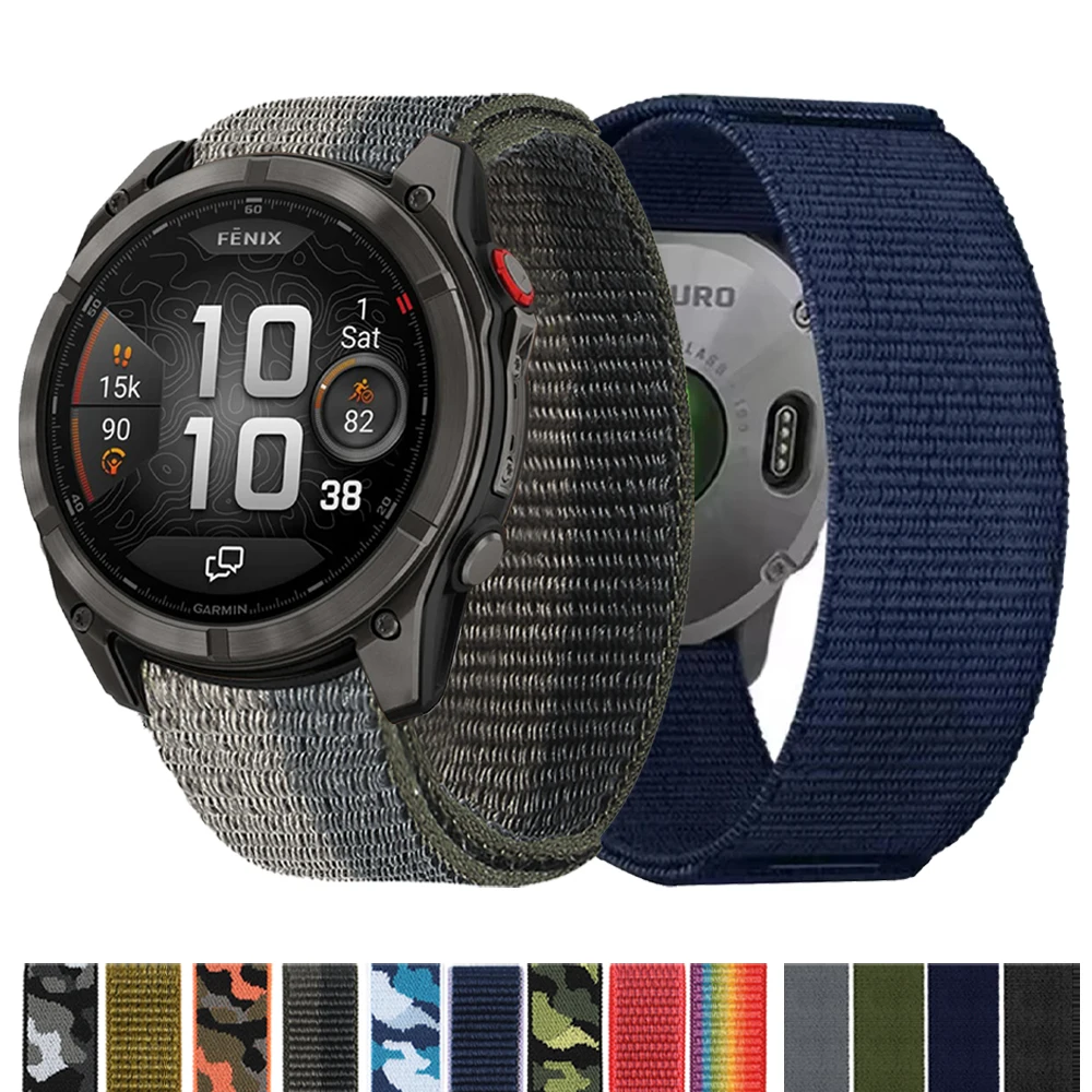 Adjustable Nylon Hook and Loop Strap Bracelet