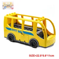 Large Building Blocks Car Model Children's Urban Traffic Accessories Assembled Toy Car Chassis Boat Motorcycle Compatible Duploe 2