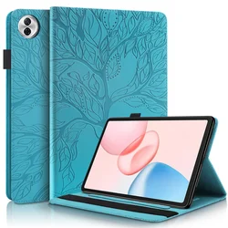 Embossed Tree Flip Wallet Stand Tablet Case, 12.1-Inch Cover for Honor Pad 10 12.1 (Blue)