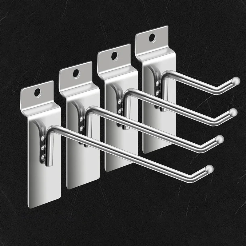 Description Picture 2 of item1-40PCS Metal Display Hooks Multi-purpose Storage Rack Accessories Shelf Hooks Towel Hooks Garage Hole Plate Bathroom Fixtures