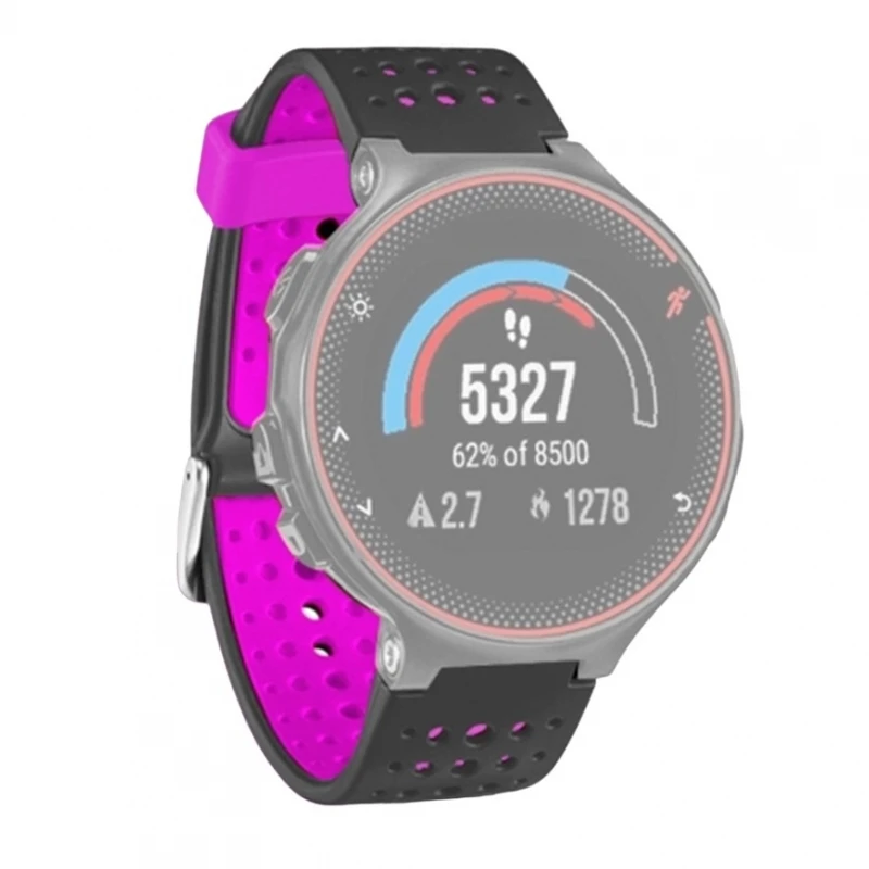 Cinturino Per Garmin Forerunner 220 230 235 630 620 735Xt Nero Rosa # Garmin Forerunner 220 # Garmin Forerunner 230 # Garmin Forerunner 235 # Garmin F