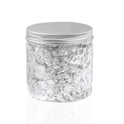 Luxurious Metallic Foil Leaf Sequins for Stunning Nail Art and Manicure Decoration (Silver Box - 3g)