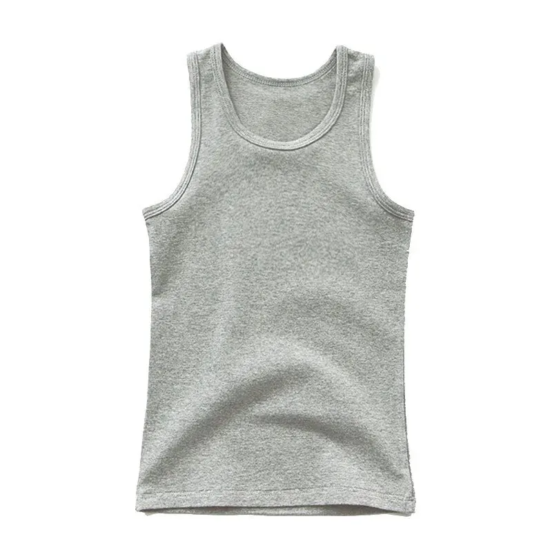 여아 남아 탱크 탑, 어린이 캔디 컬러 민소매 조끼, 2024 여름 십대 탑 티, 3  14 세 어린이 속옷 의류