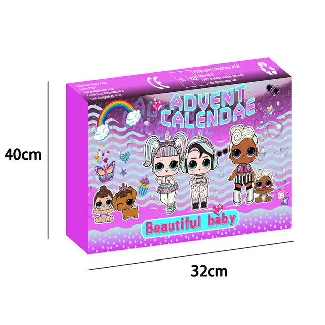 Christmas Countdown Advent Calendar 24 Days Mini Figures Dolls Decor