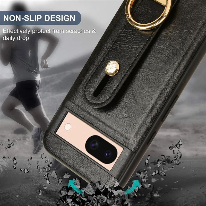 Luxury Leather Wristband Stand Case with Ring Opener