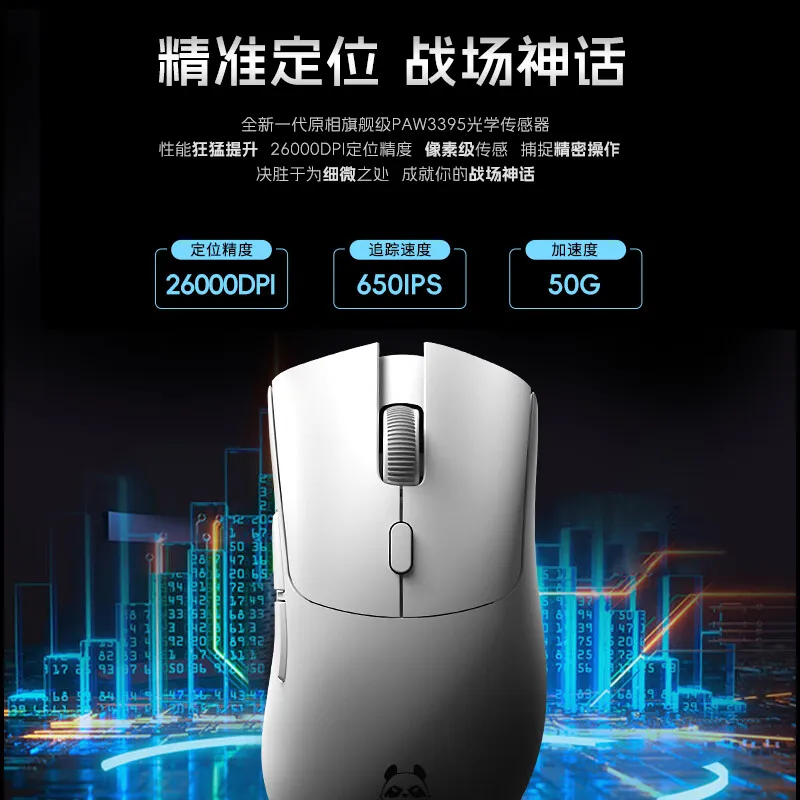 

Metaphyuni Metapanda Mouse 3 Mode Usb 2.4g Bluetooth Wireless Mouse Paw3395 26000dpi Office Esport Gaming Mice For Windows Gift