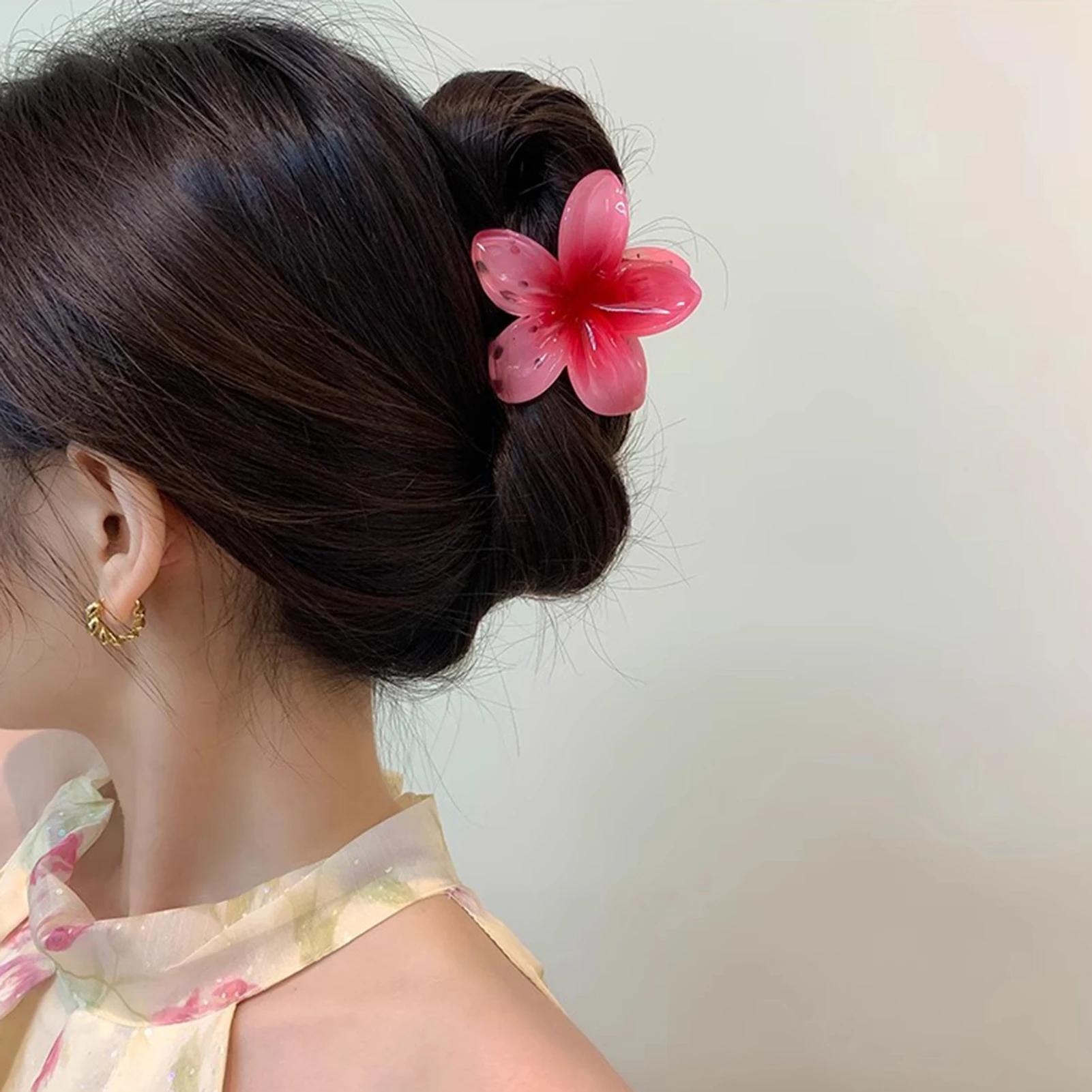 Hair Comb Hair Accessory Hair Clip Hair Headdress Bridal Headwear Pearl Hairpins Hair Band Crown Hair Clip Red Flower Hairpin Handmade Girls Gradient Frangipani Ponytail Holder Barrette Simple Bride Tiaras Headdress