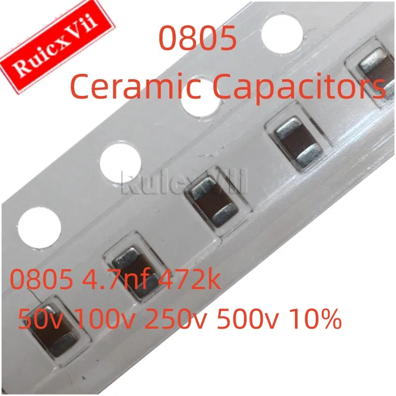 

(50 шт.) 0805 472 НФ 100 K 50 в 250 в 500 в 10% в 2012 X7R SMD керамические конденсаторы