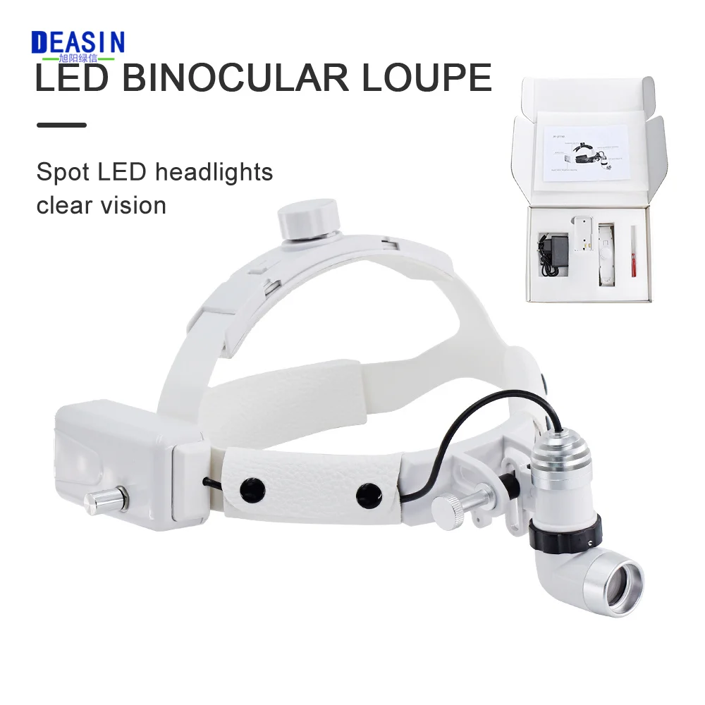 

5W ENT Dental LED Head Light Lamp for Binocular Loupes Brightness Spot Ajustable Dental Lab Headlamp Surgical Headlight DEASIN