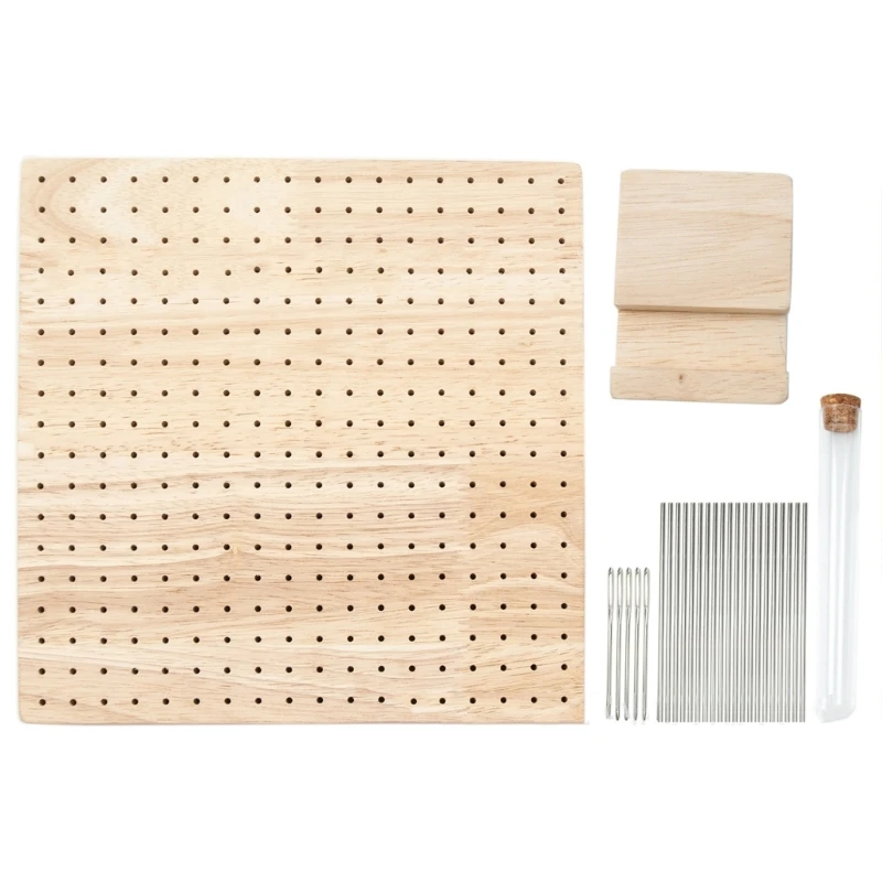 Wooden Blocking Board Kit Crochet Fence Household DIY Crafts Supplies