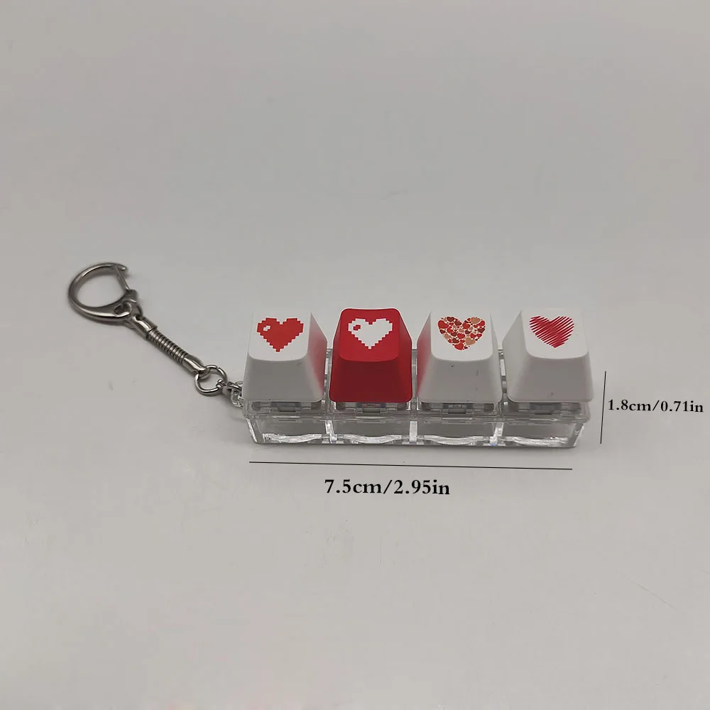 1pc Schlüssel bund für Mädchen Dekompression Spielzeug Finger Tastatur Spielzeug Schlüssel anhänger für Frauen Party Geschenk mechanische Tastatur Welle Tester – Detail 1
