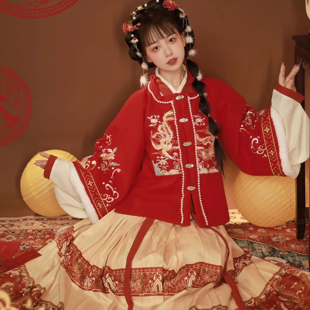 

Китайский Hanfu Экстра большого размера для полных женщин мм200 Кэтти плюс толстые шоу тонкая Свадьба плюс флисовая утолщенная Новогодняя C