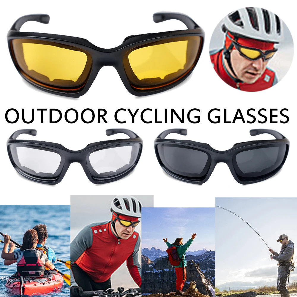 

Foldable Cycling Sunglasses Windproof Anti-glare Dustproof Goggles UV Protection for Motorcycles Outdoor Sport Running Men Women