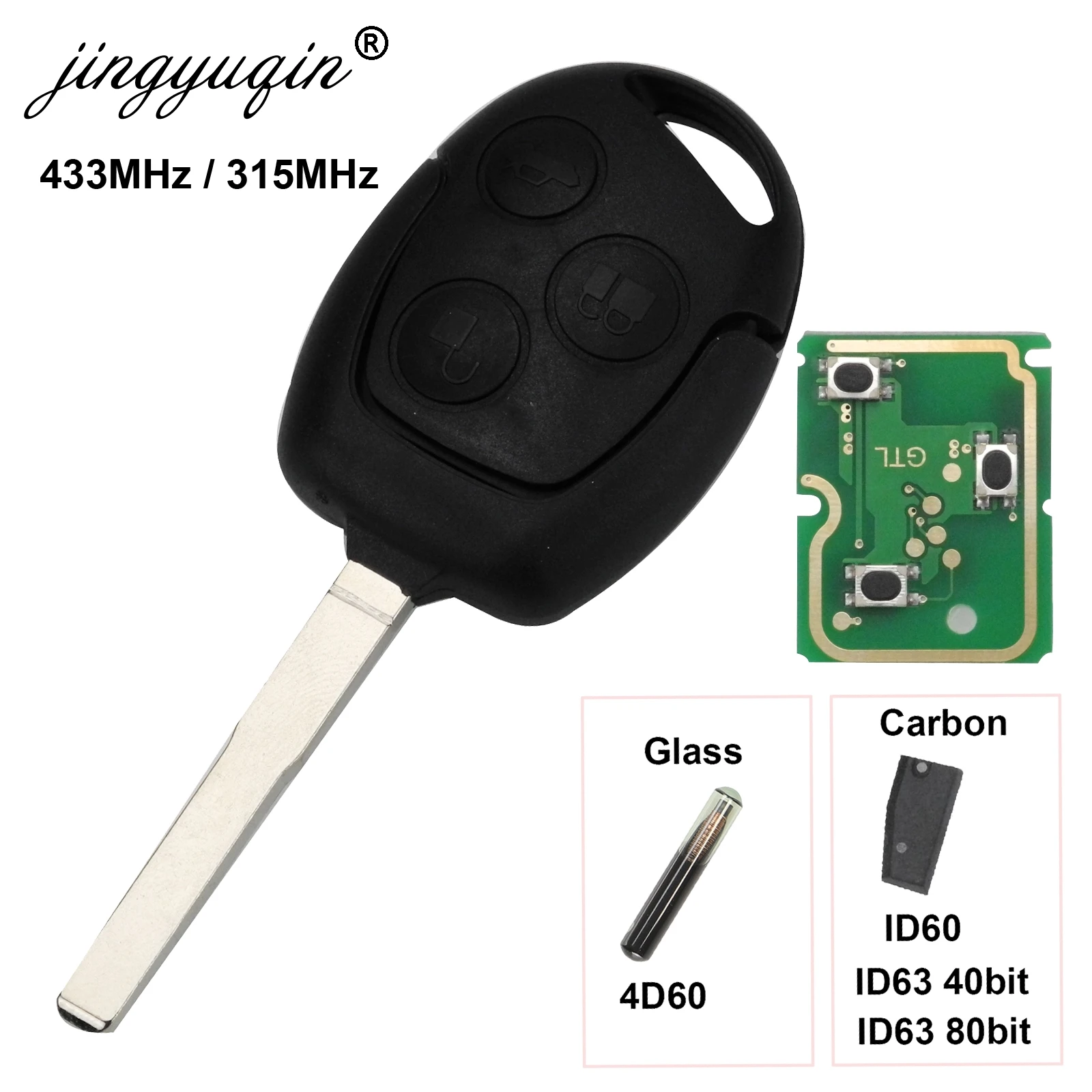 The Lord of the Tools Custodia per chiave auto 3 tasti TPU blu compatibile con Focus Fiesta C-Max S-Max Kuga Mondeo MK4