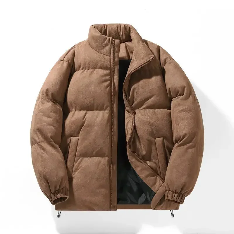thumbnail image 1 of Parkas acolchadas para hombre, abrigos acolchados con cremallera, chaqueta de plumón para hombre, ropa corta de estilo coreano, ropa de invierno 2024, reseñas de ropa juvenil, 1 of 4