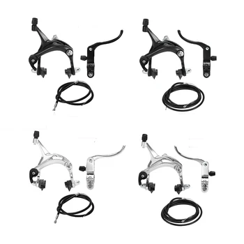 Kit freno bici Fixie anteriore/posteriore bici da strada Set freno Cruiser Kit freno pinza bici Set freno a trazione laterale accessori per Mountain Bike