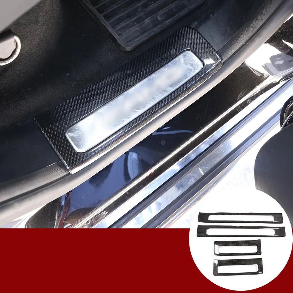 

100% Carbon Fiber Door Sill Protect Plate Trim for Mercedes Benz G Class G500 G63 2019 2020 Car Interior Accessories
