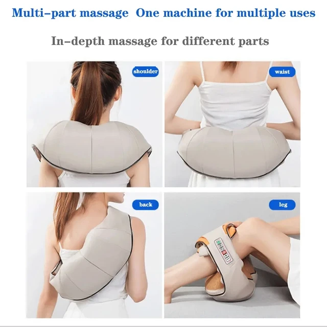 U Shape Electrical Shiatsu Back Neck Shoulder Body Massager Infrared Heated 4D Kneading Car/Home Massage Shawl Device 6