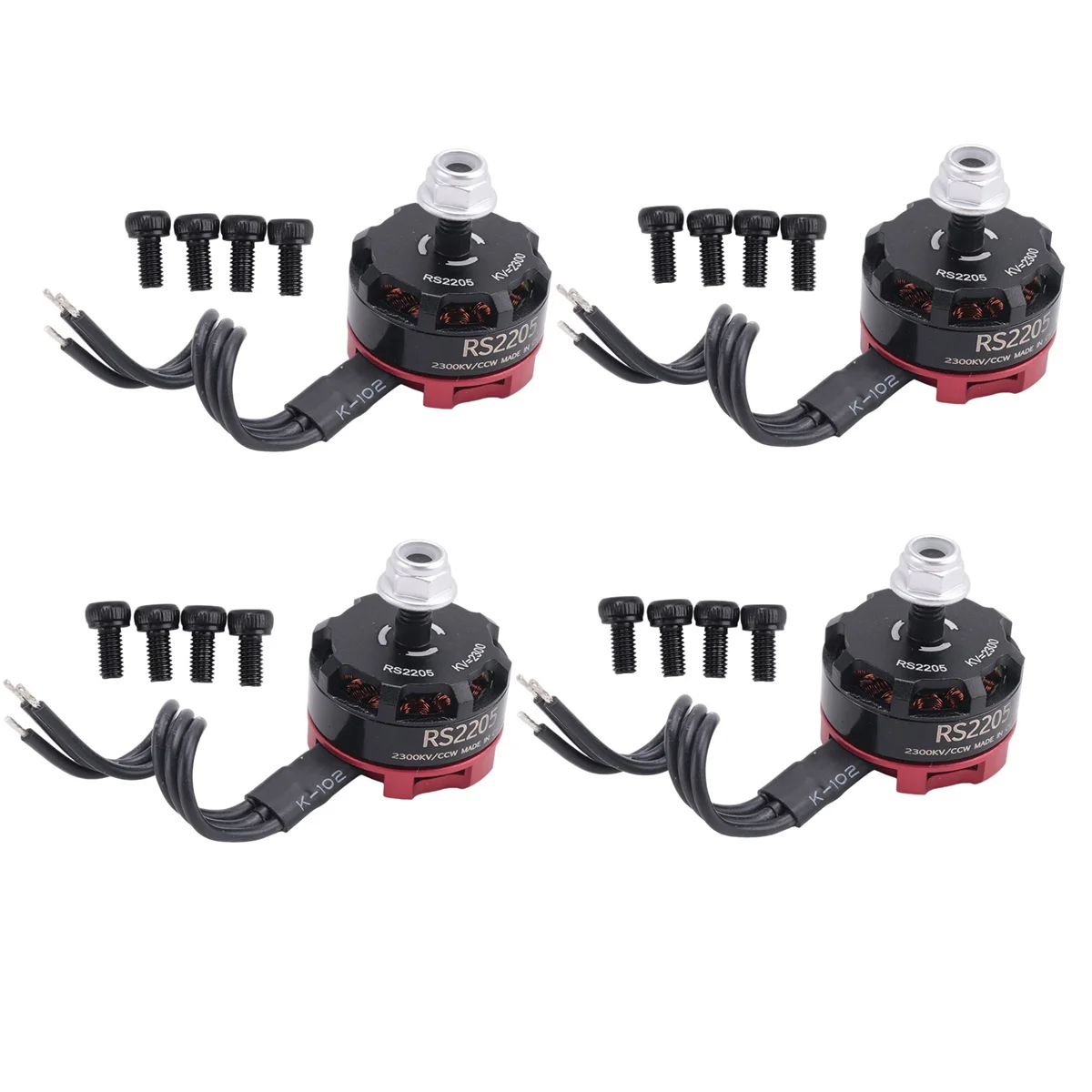 Jeu de 4 moteurs RS2205 2300KV CW/CCW pour FPV Racing