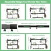 dish drying rack,Telescopic extension tableware storage rack above the sink,No need to punch holes,Suitable for kitchen supplies 3