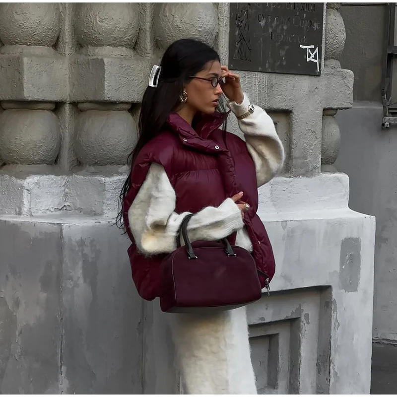 Casual Fluffy Zipper Vest Coats Women Vintage Loose Lapel Sleeveless Single Breasted Jacket Lady Winter Versatile Simple Outwear