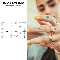 Henna Finger Tattoo (2) temporary tattoo sticker, waterproof magic tattoo, lasts to 15 days fake tattoo, semi permanent tattoo 1