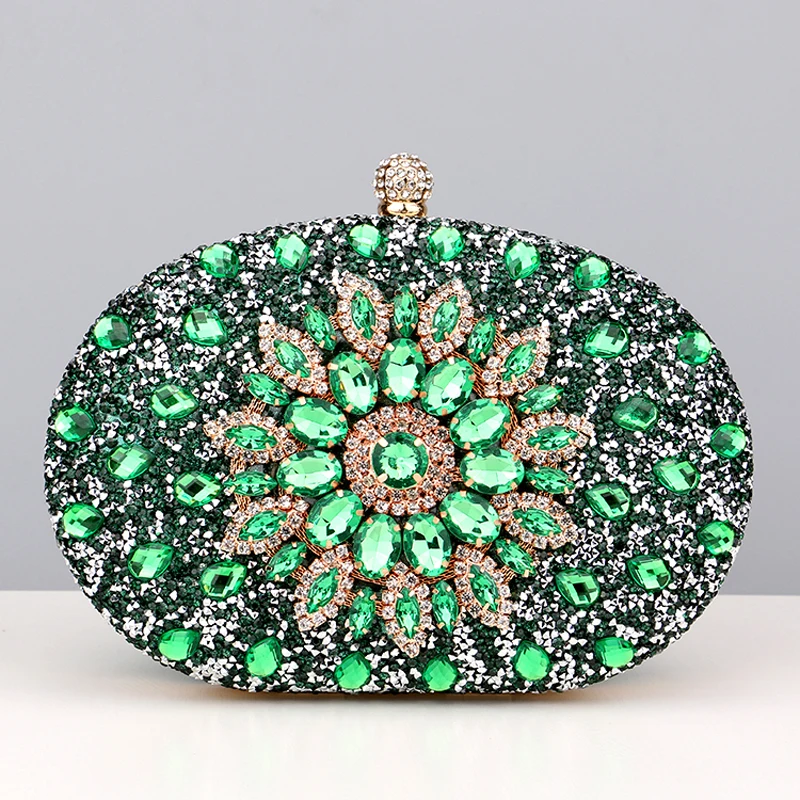 2022 Diamond Women Luxury Clutch Evening Bag Wedding Crystal Ladies Cell Phone Pocket Purse Female Wallet for Party Quality Gift