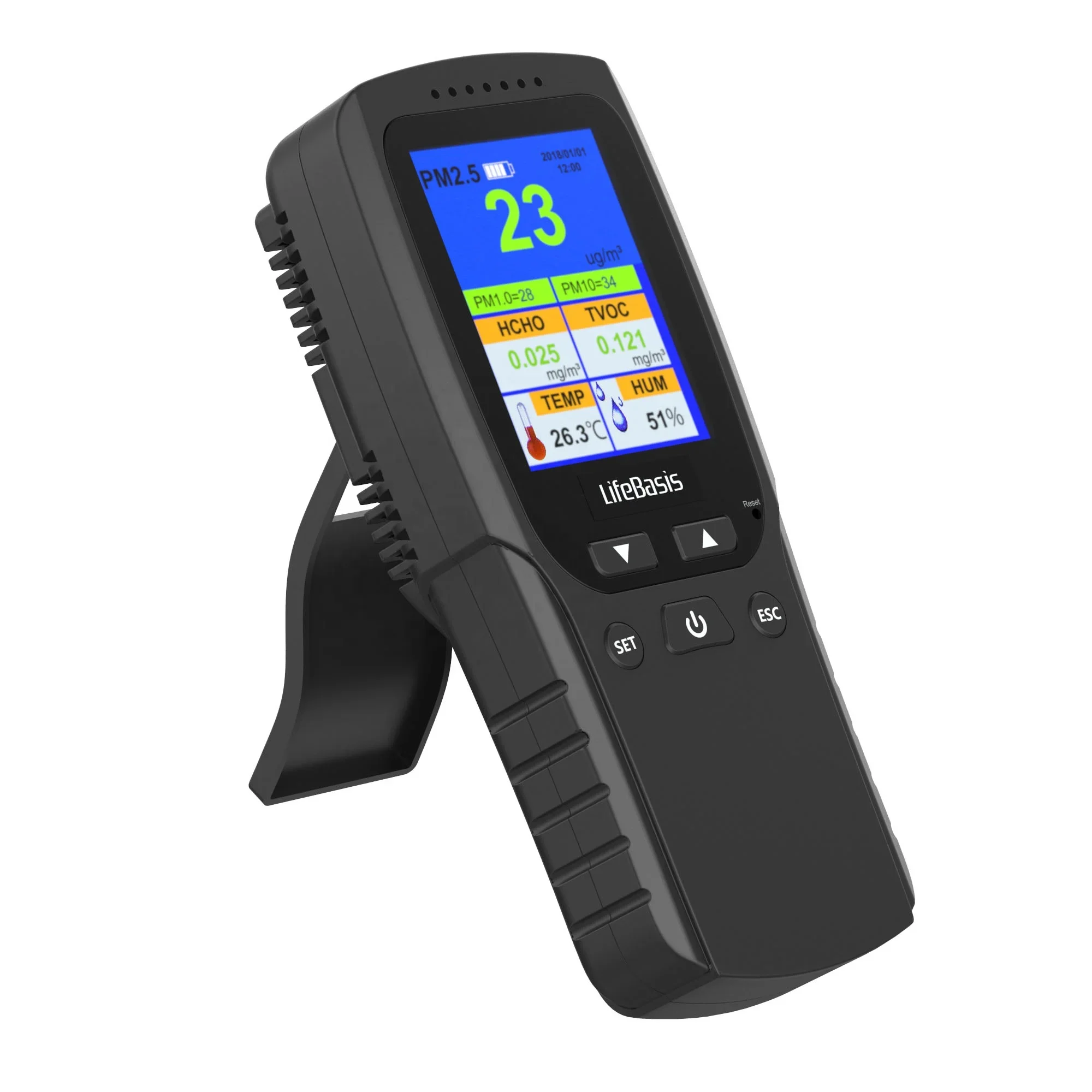 

Accurate Digital Formaldehyde Testing Machine LCD Display PM2.5 Air Quality Tester