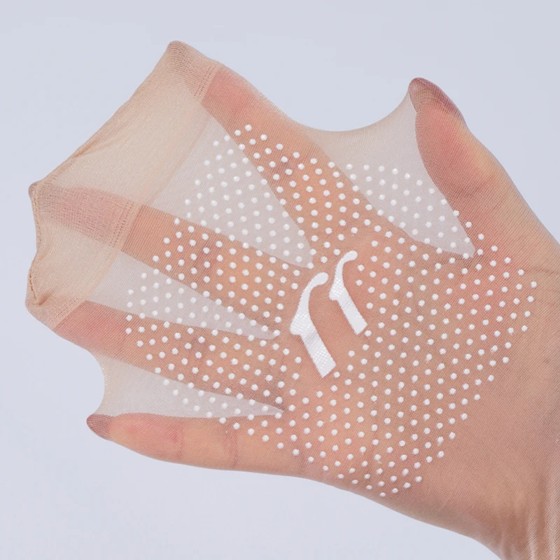 New 4 Pairs/Lot Women's Summer Invisible Thin Short Slip-resistant Stretch Glue Dot Non-Slip Transparent Socks