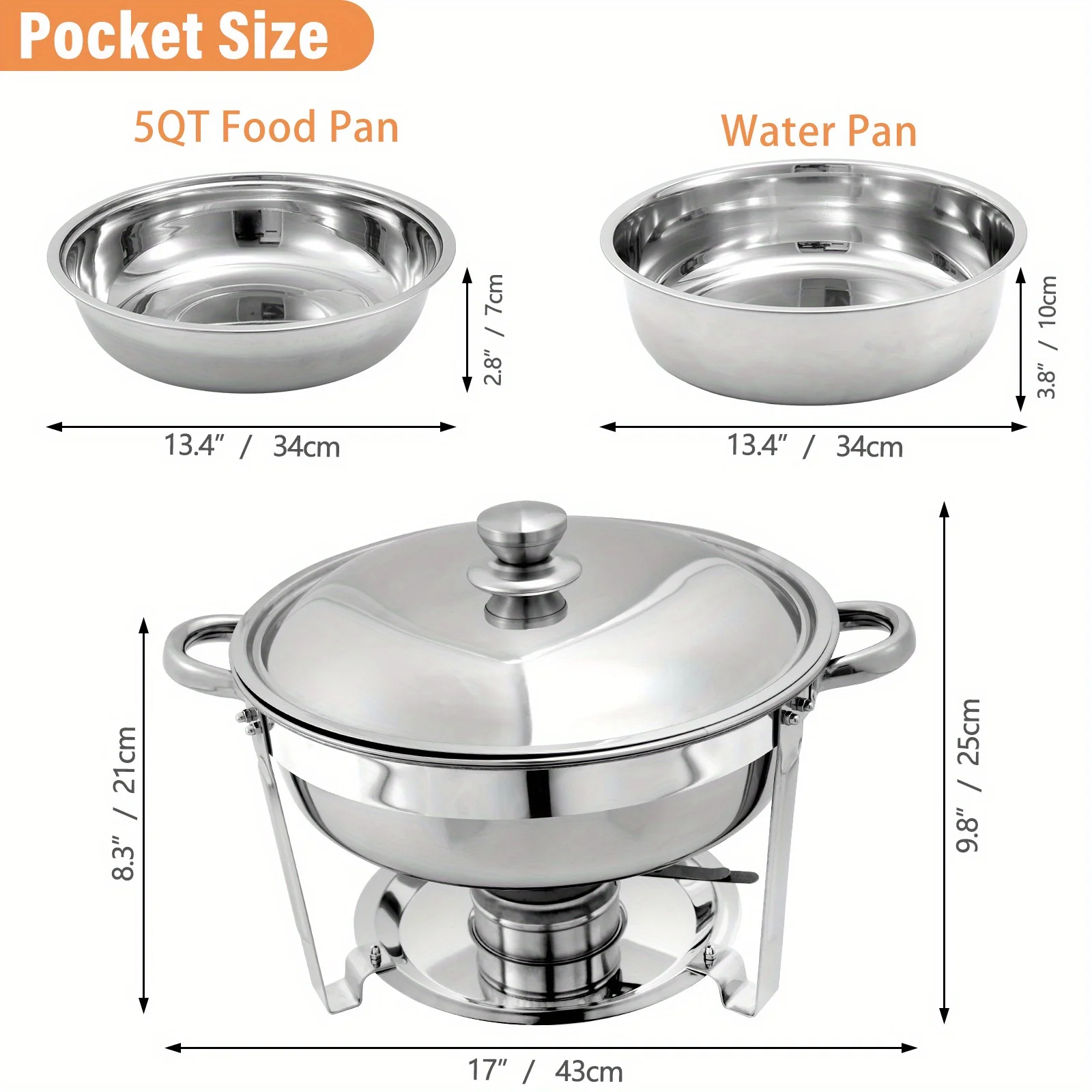 8 Pack Chafing Dish Buffet Set 5