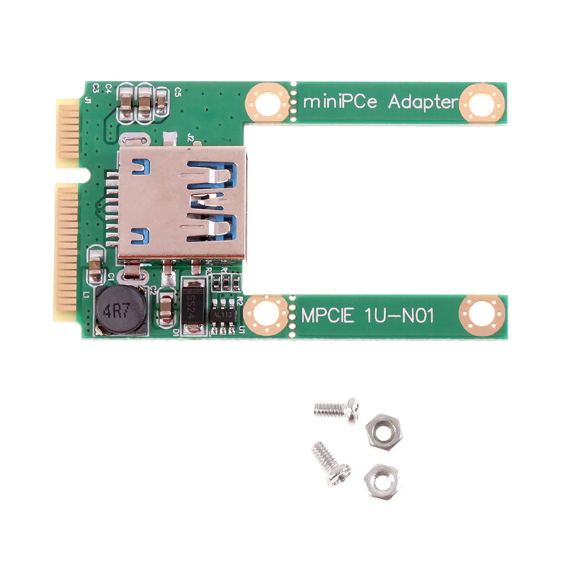 

Плата расширения Mini PCI-E к USB 3,0, PCI Express PCIe на USB, адаптер переходника с винтовыми фитингами, 1 компл.