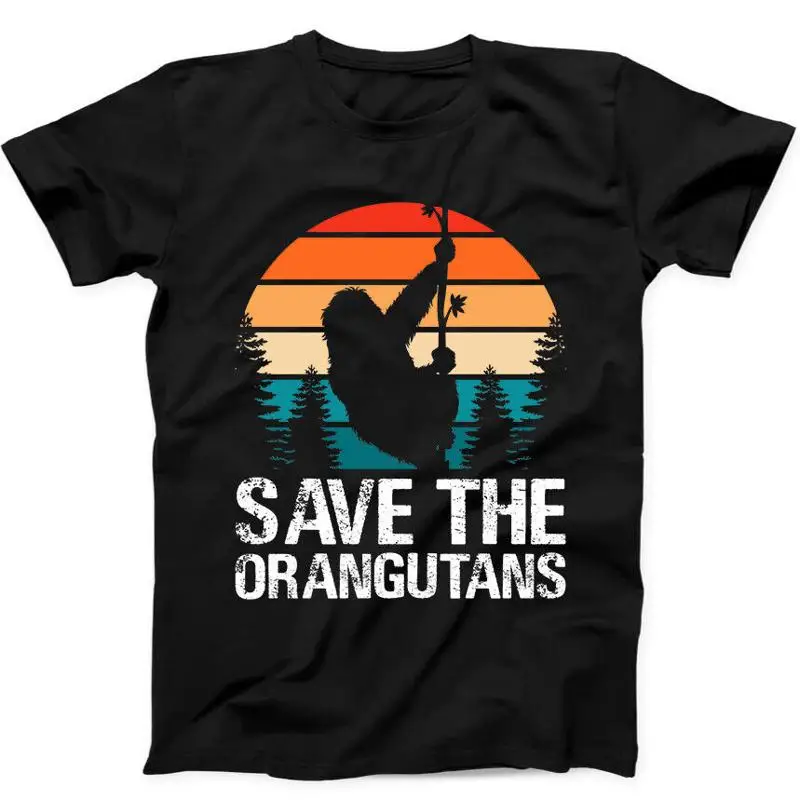 Save The Orangutans - Camiseta Divertida de Mono y Jungla