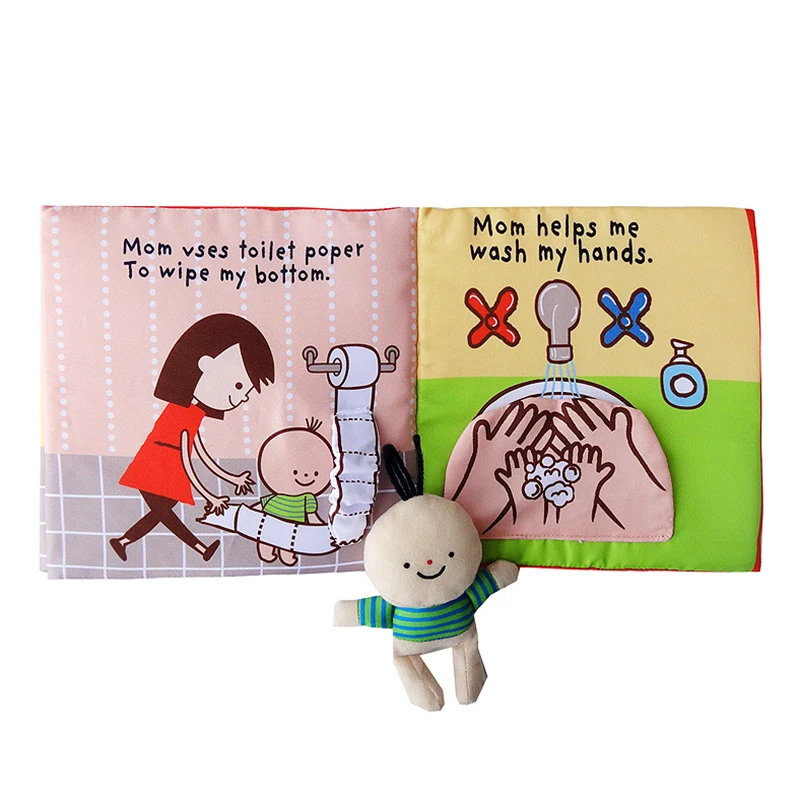 Infant Baby Cloth Book Of Bath Potty Baby Book Toys 0-3 Years Old Educational Activity Book Kids Cognize Reading Puzzle Book Toy images - 6