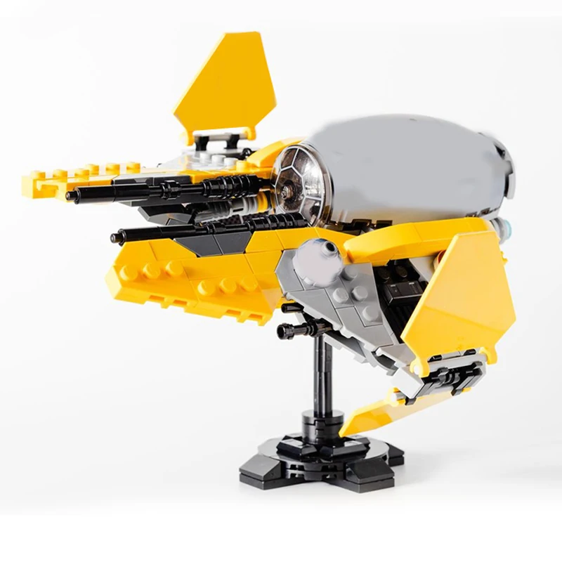 새로운 360 PCS MOC 스타 배틀 옐로우 인터스텔라 인터셉터 모델 빌딩 블록 벽돌 크리 에이 티브 조립 교육 장난감 선물