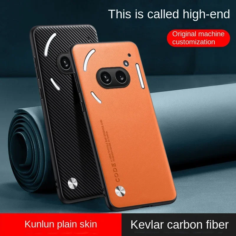 Fashionable Anti-Fingerprint Orange and Purple Leather Protective Case