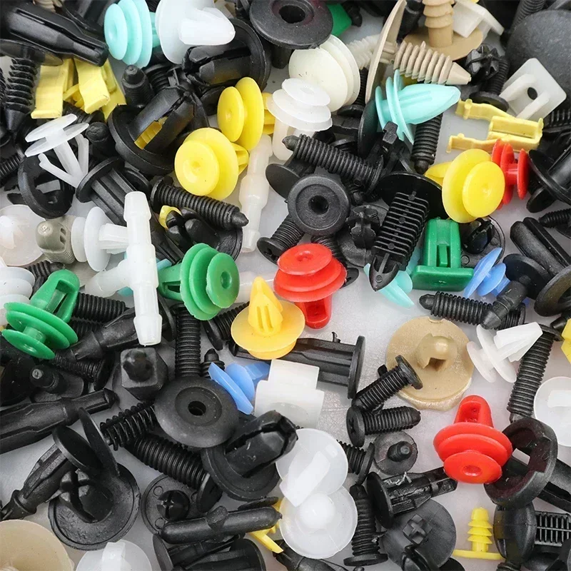 50-100pcs Auto Fastener Clips Vehicle Retainer Rivet Door Panel Fender Liner Bumper Fender Trim Plastic Mixed Car Clips