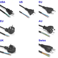 Cable de alimentación de 1,5 m, 0, 75 mm2, Cable de extensión Schuko CEE 7/7 para enchufes eléctricos, reflector LED al vacío
