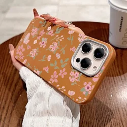 INS Green Leaf Pink Flower Pattern Phone Case Cover - Galaxy S23 Ultra (ZO - P8637)