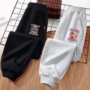 Cappuccino Assasino Cotton Pants for Baby Boys Children Spring Autumn Sweatpants Italian Brainrot Cartoon Trousers 1